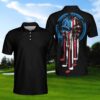 American Skull Golf Clubs Set Polo Shirt