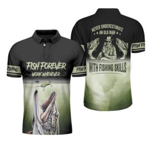 An Old Man With Fishing Skills Polo Shirt #H