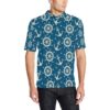 Anchor Pattern Print Design 01 Men Polo Shirt