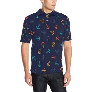 Anchor Pattern Print Design 05 Men Polo Shirt