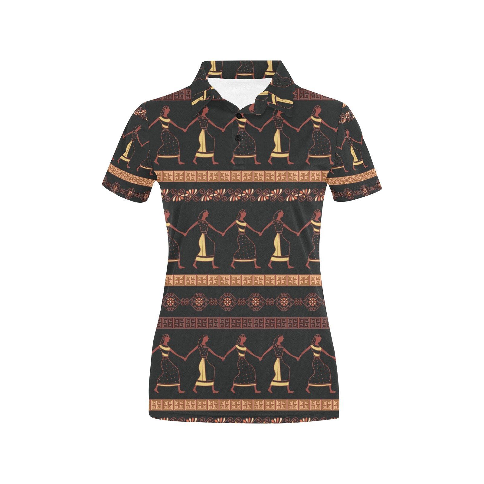 Ancient Greek Human Print Design Lks306 Women'S Polo Shirt Ancient Greek Human Print Design Lks306 Women'S Polo Shirt