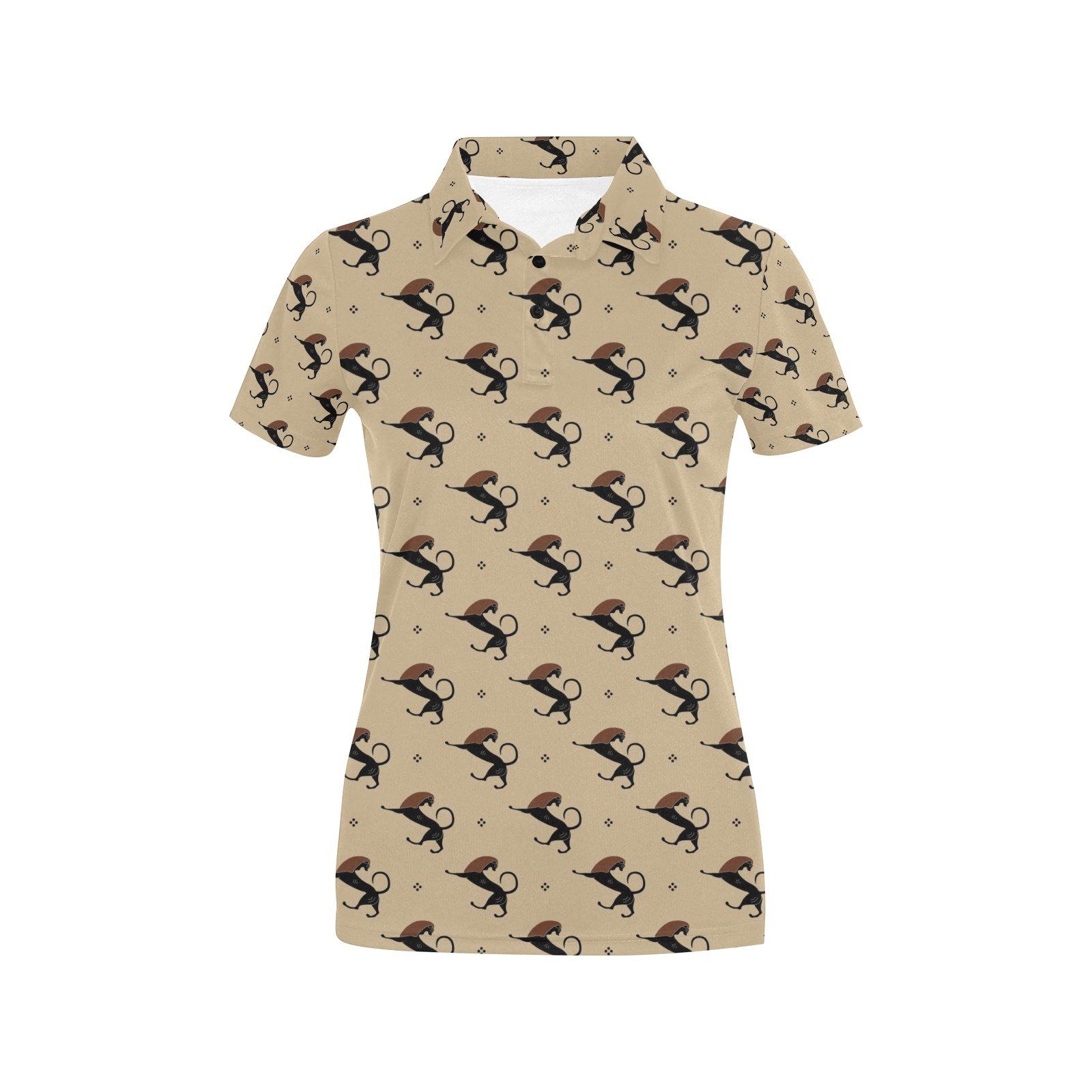 Ancient Greek Print Design Lks3011 Women'S Polo Shirt Ancient Greek Print Design Lks3011 Women'S Polo Shirt