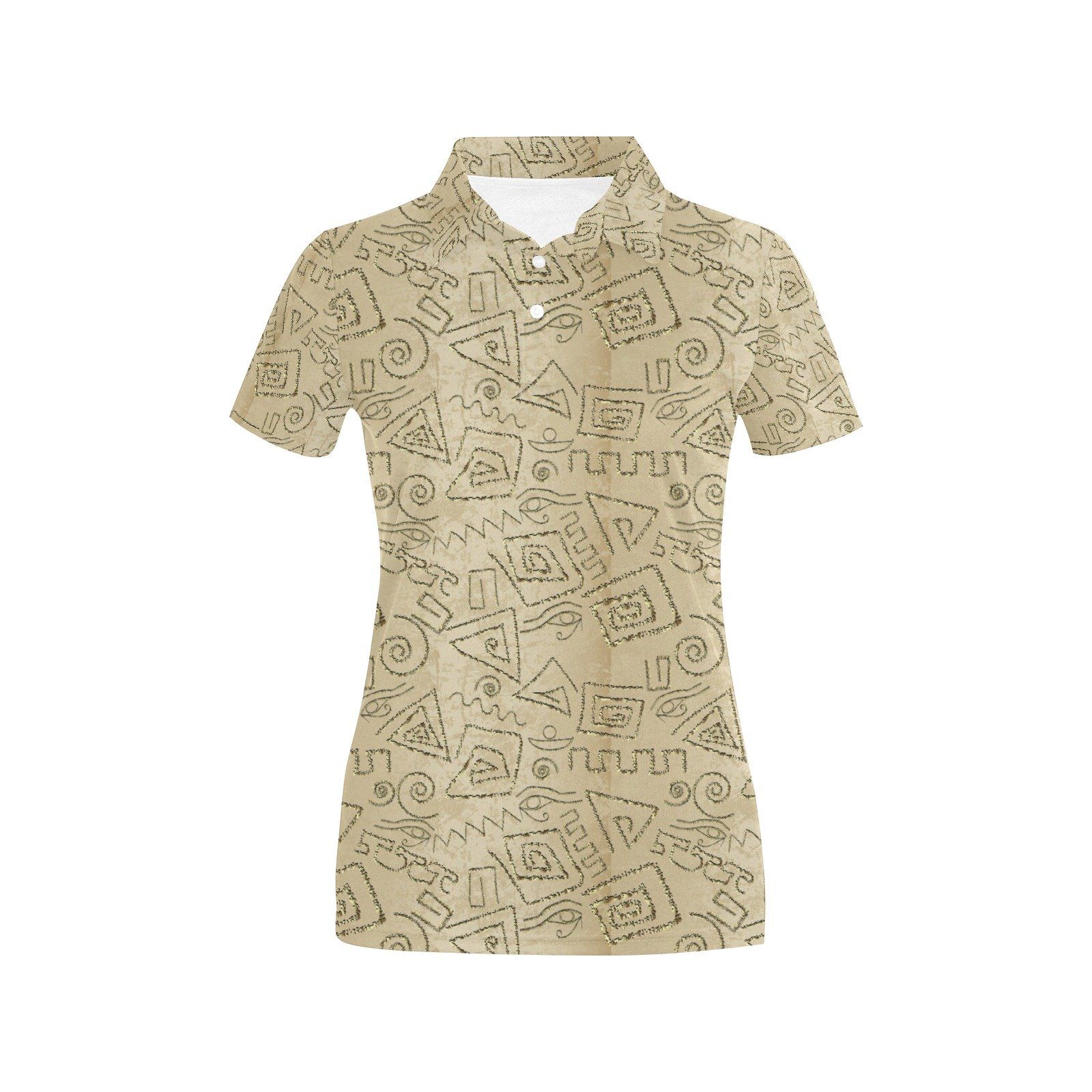 Ancient Greek Print Design Lks3013 Women'S Polo Shirt Ancient Greek Print Design Lks3013 Women'S Polo Shirt