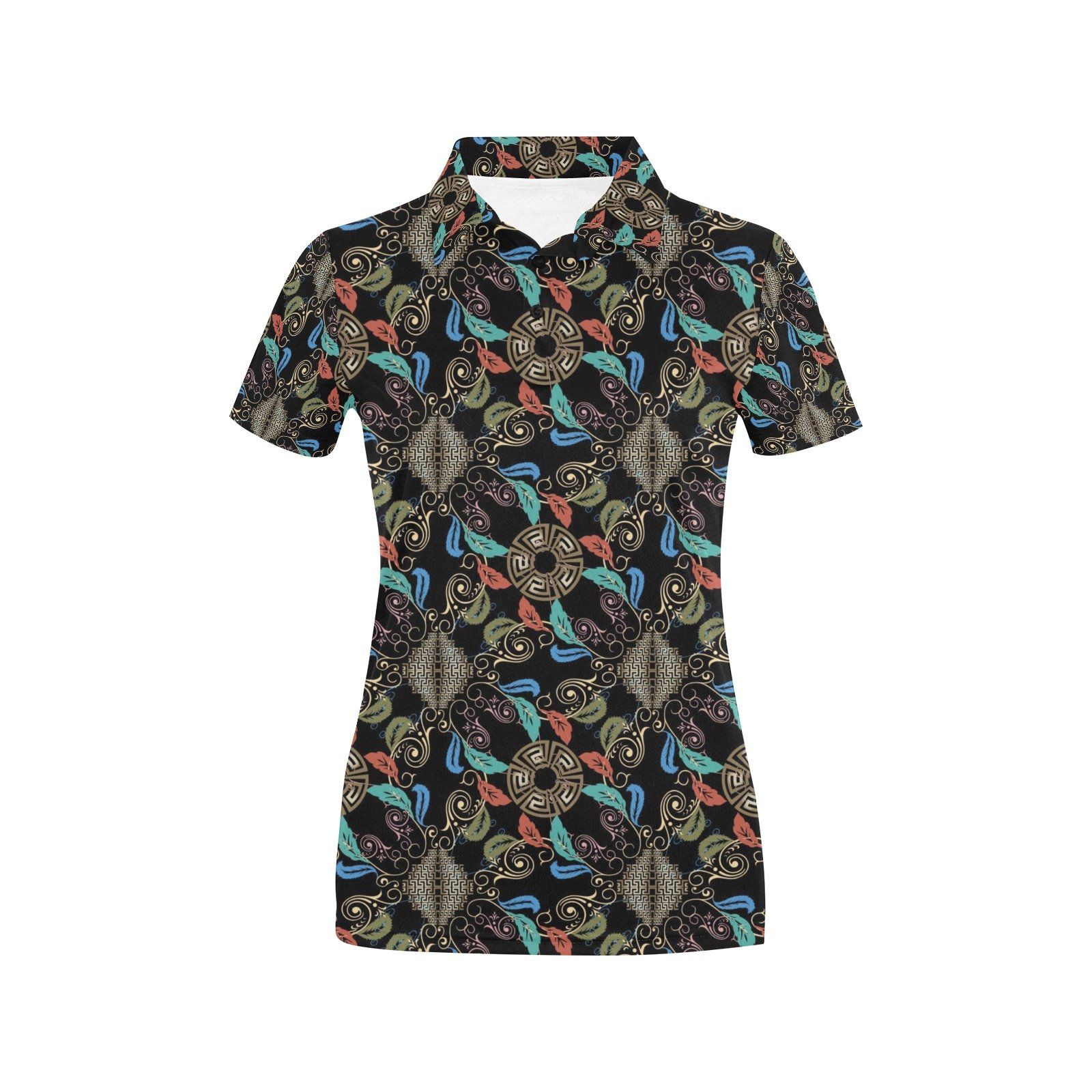 Ancient Greek Print Design Lks308 Women'S Polo Shirt Ancient Greek Print Design Lks308 Women'S Polo Shirt