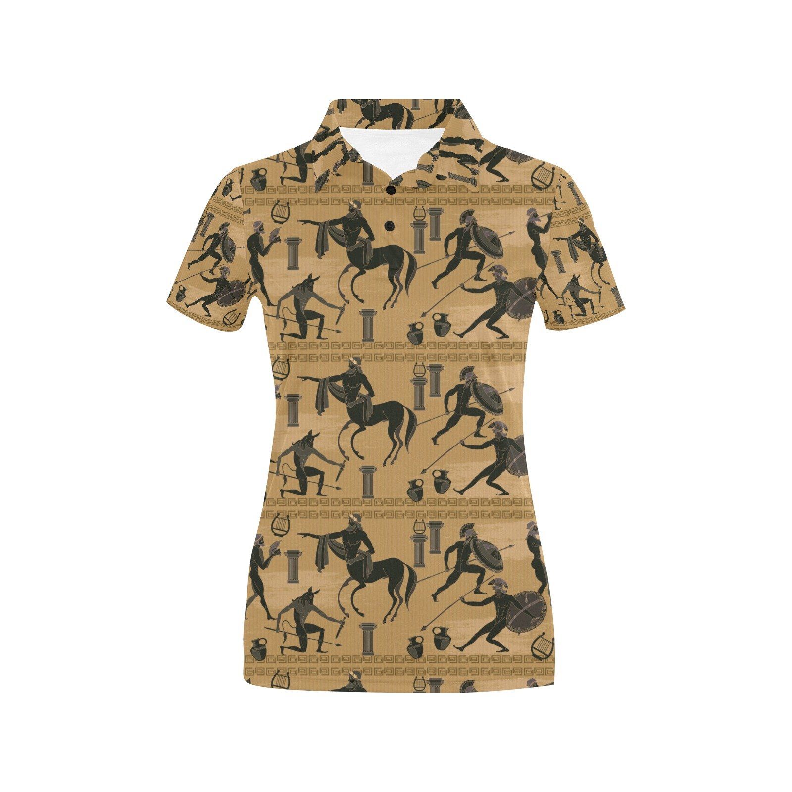 Ancient Greek Statue Print Design Lks304 Women'S Polo Shirt Ancient Greek Statue Print Design Lks304 Women'S Polo Shirt