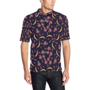 Anemone Pattern Print Design Am012 Men Polo Shirt