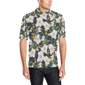 Anemone Pattern Print Design Am04 Men Polo Shirt