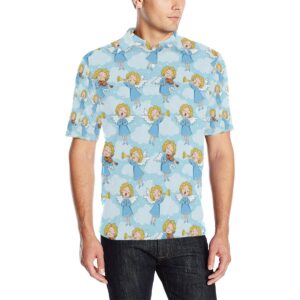 Angel Musician Pattern Print Design 09 Men Polo Shirt