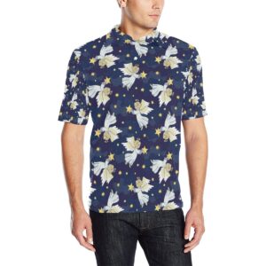 Angel Pattern Print Design 06 Men Polo Shirt