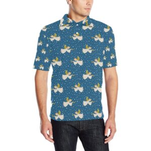 Angel Pattern Print Design 08 Men Polo Shirt