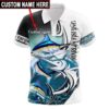 Angler Marlin Fishing Custom Name Polo Shirt #Kv