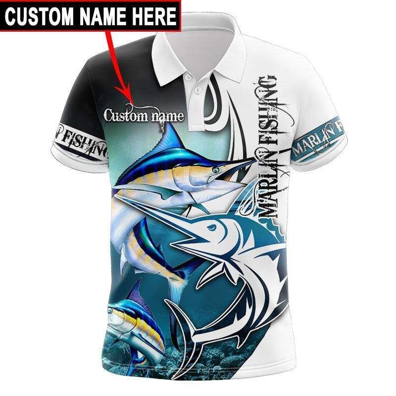 Angler Marlin Fishing Custom Name Polo Shirt #Kv Angler Marlin Fishing Custom Name Polo Shirt #Kv
