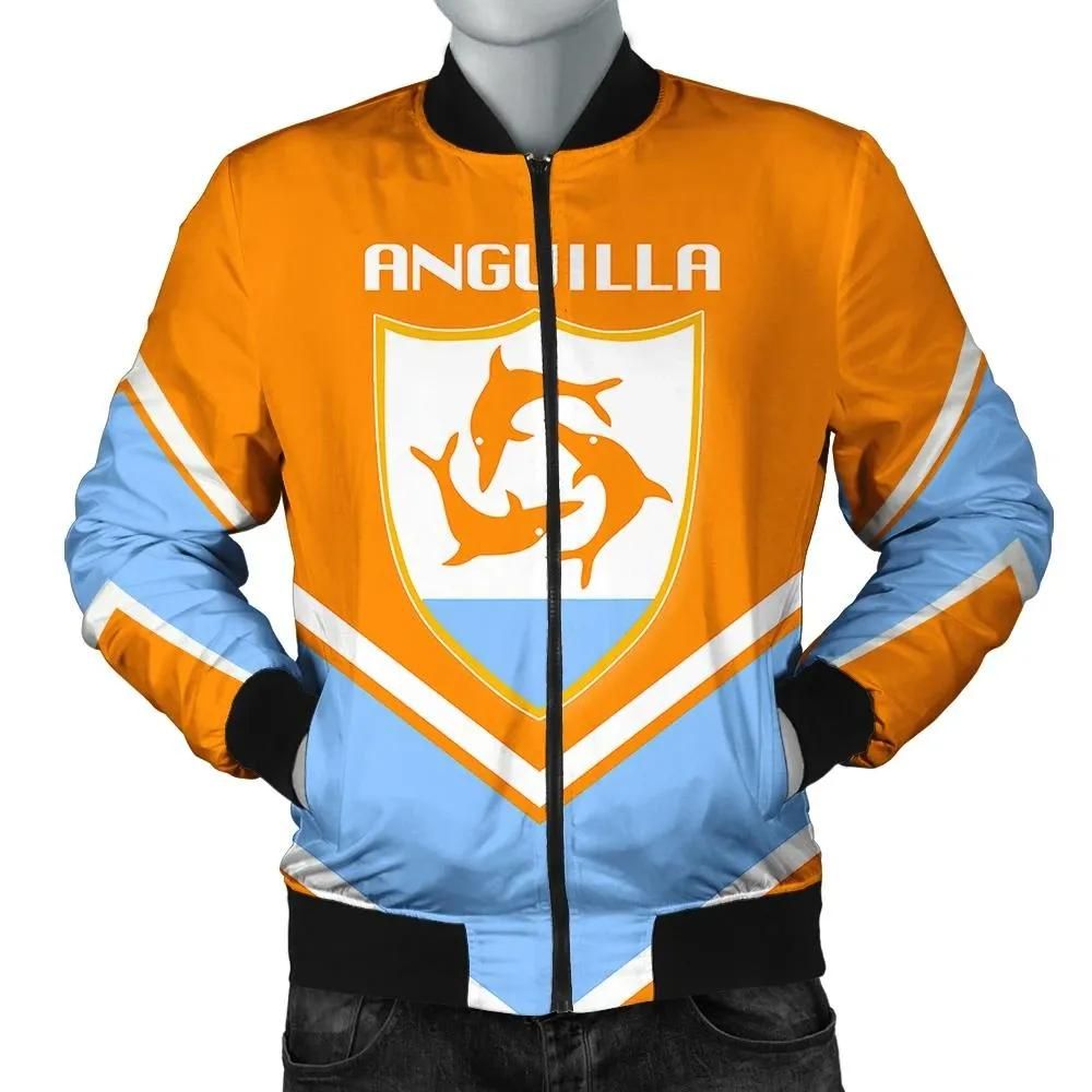 Anguilla Coat Of Arms Men Bomber Jacket Lucian Style J5W Bomber Jacket Anguilla Coat Of Arms Men Bomber Jacket Lucian Style J5W Bomber Jacket