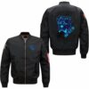 Animated glowing dog boxer mens Bomber Jacket