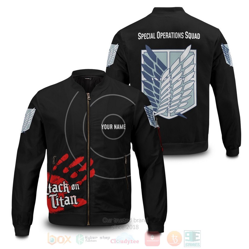 Anime Attack On Titan Skilled Corps Soldier Personalized Bomber Jacket Anime Attack On Titan Skilled Corps Soldier Personalized Bomber Jacket