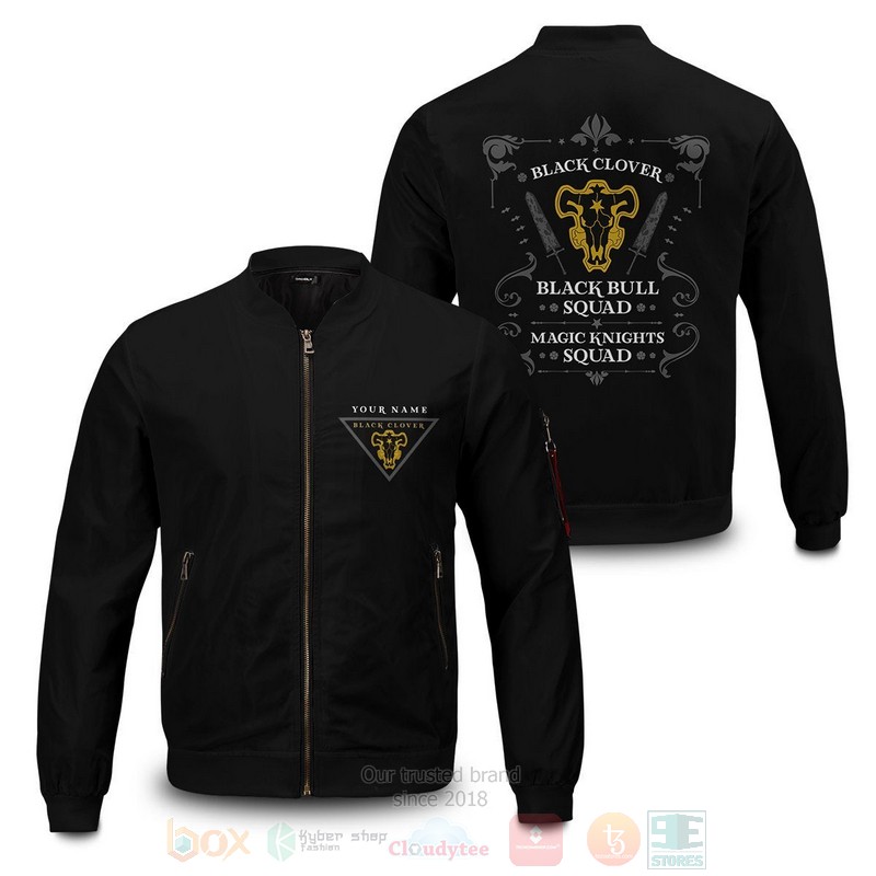 Anime Black Bull Squad Personalized Bomber Jacket Anime Black Bull Squad Personalized Bomber Jacket