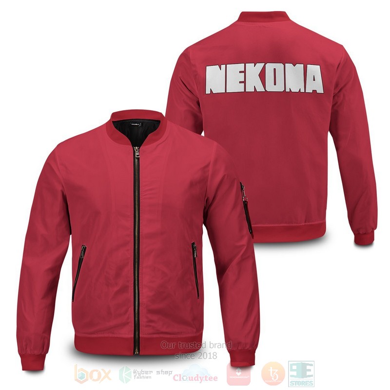 Anime Haikyuu Nekoma High Bomber Jacket Anime Haikyuu Nekoma High Bomber Jacket