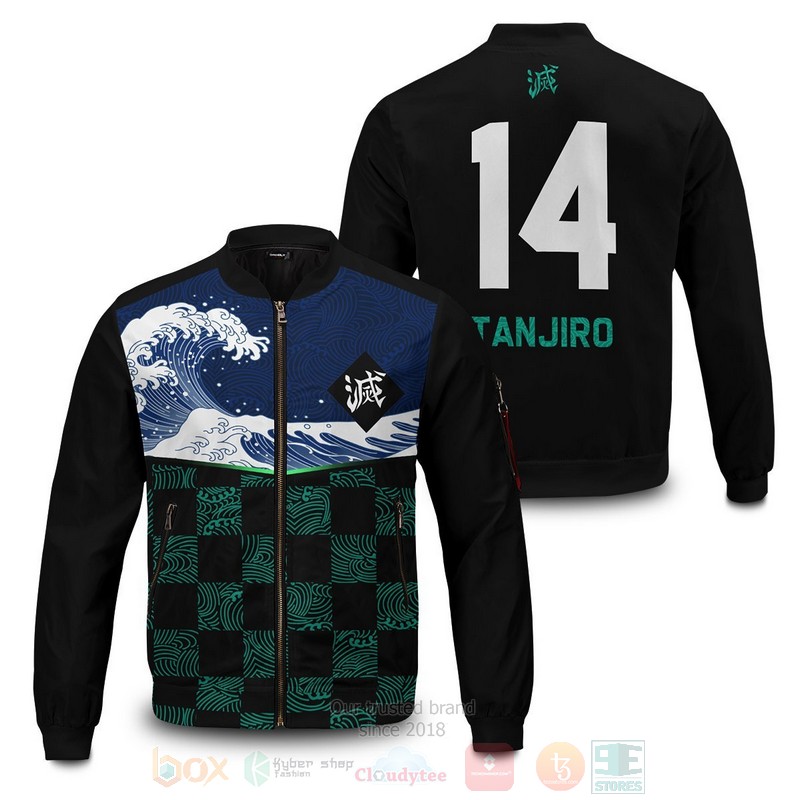 Anime Kamado Tanjiro Personalized Bomber Jacket Anime Kamado Tanjiro Personalized Bomber Jacket