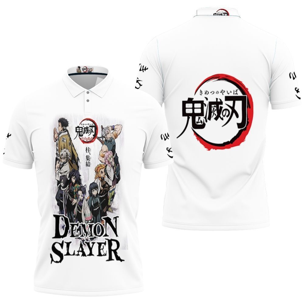 Anime Kimetsu No Yaiba Hashira And Kisatsutai Polo Shirt Hoodie 3D Sweater Anime Kimetsu No Yaiba Hashira And Kisatsutai Polo Shirt Hoodie 3D Sweater