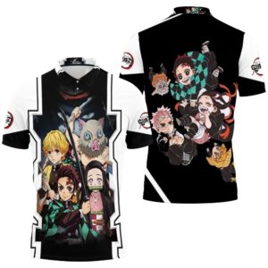 Anime Kimetsu No Yaiba Poster Polo shirt
