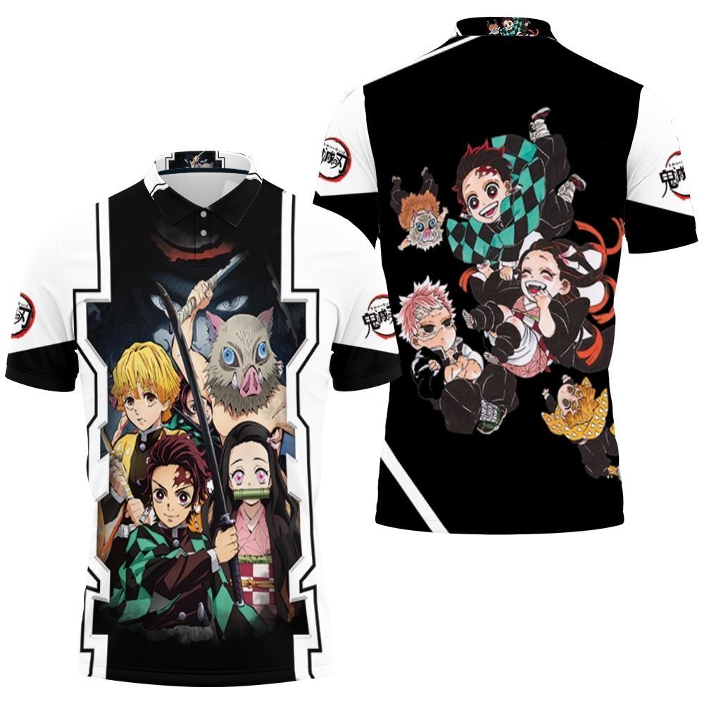Anime Kimetsu No Yaiba Poster Polo shirt Anime Kimetsu No Yaiba Poster Polo shirt