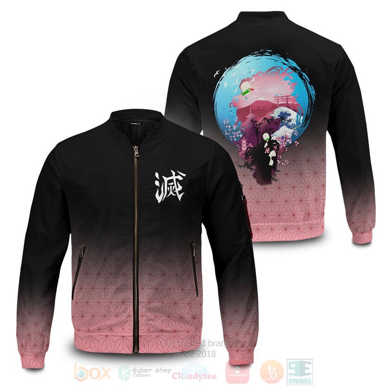Anime Nezuko Spirit Bomber Jacket Anime Nezuko Spirit Bomber Jacket