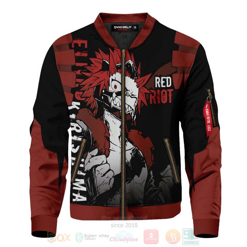 Anime Red Riot Kirishima Bomber Jacket Anime Red Riot Kirishima Bomber Jacket