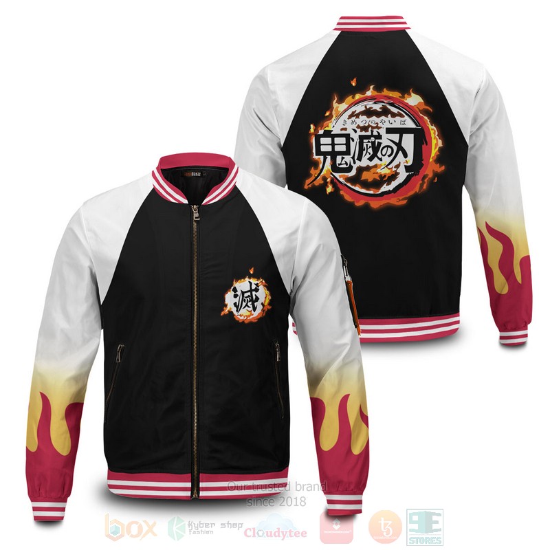 Anime Rengoku Jersey Bomber Jacket Anime Rengoku Jersey Bomber Jacket