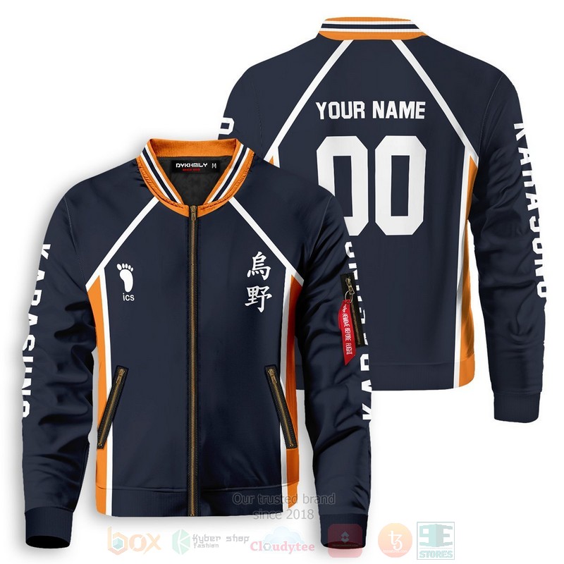 Anime Team Karasuno Personalized Bomber Jacket Anime Team Karasuno Personalized Bomber Jacket
