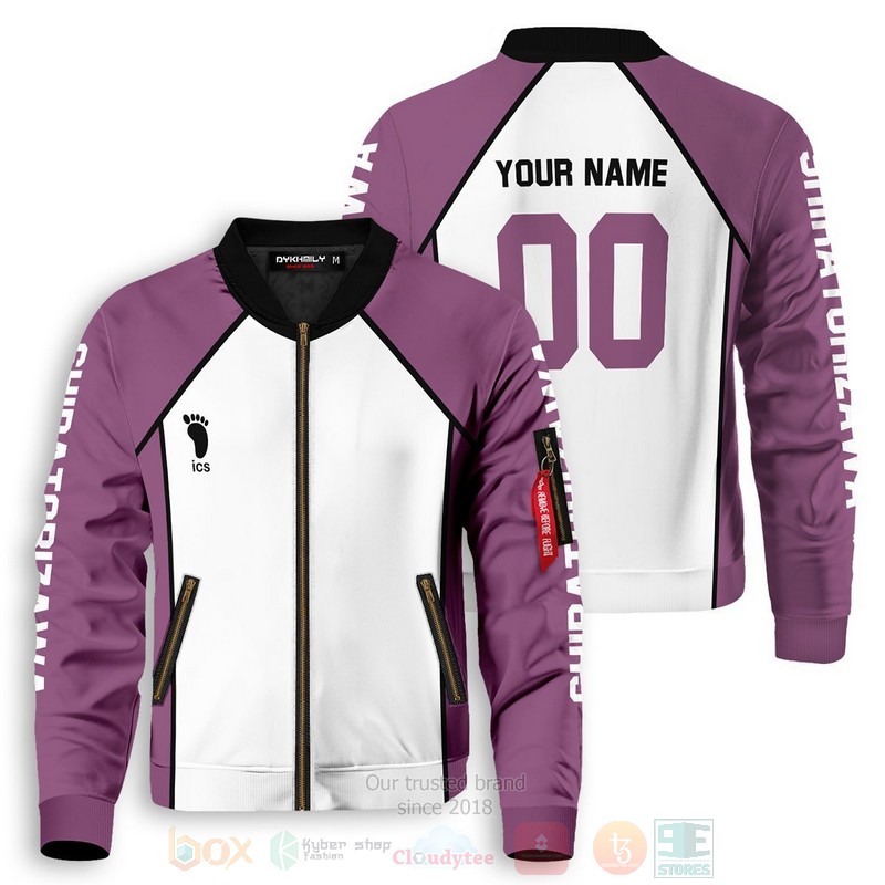 Anime Team Shiratorizawa Personalized Bomber Jacket Anime Team Shiratorizawa Personalized Bomber Jacket