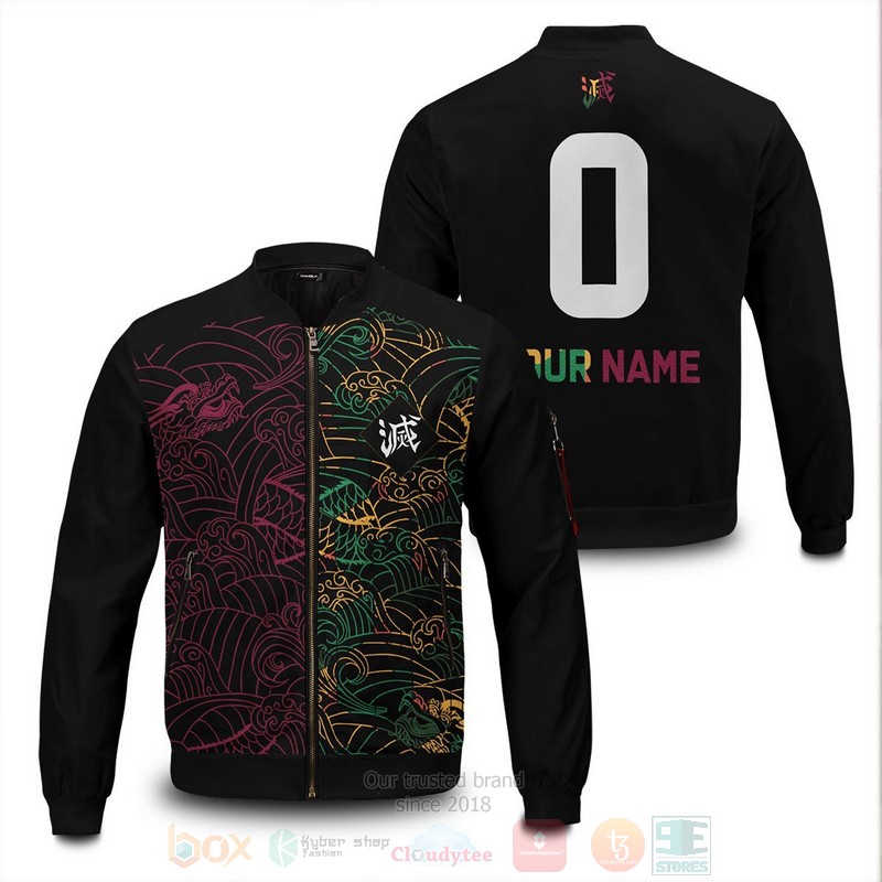 Anime Tomioka Giyu Personalized Bomber Jacket Anime Tomioka Giyu Personalized Bomber Jacket