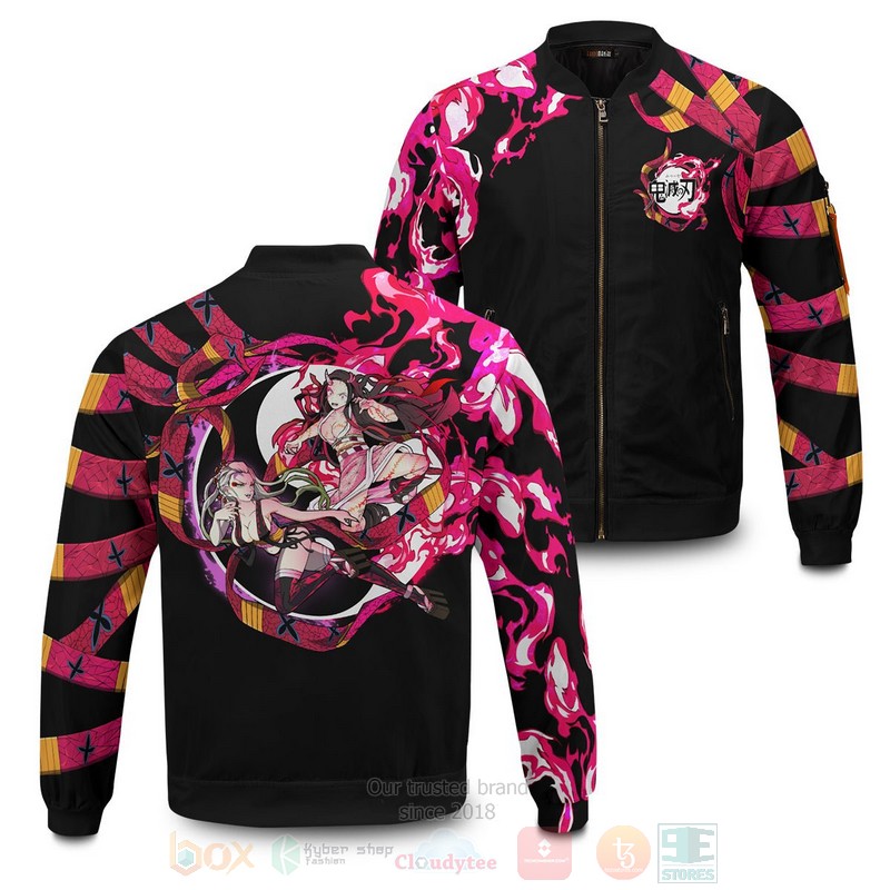 Anime Yin Yang Nezuko Daki Bomber Jacket Anime Yin Yang Nezuko Daki Bomber Jacket