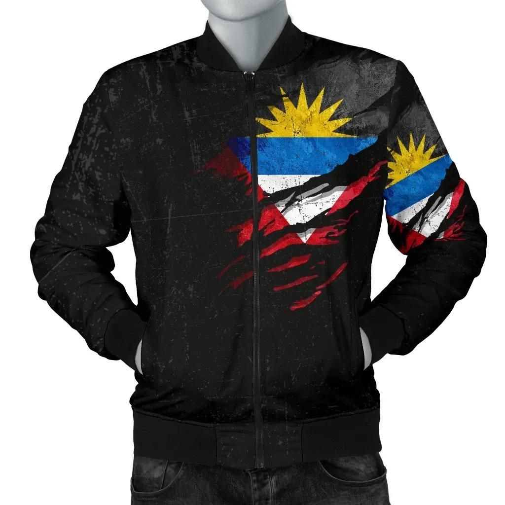 Antigua & Barbuda In Me Men's Bomber Jacke - Special Grunge Style A31 Bomber Jacket Antigua & Barbuda In Me Men's Bomber Jacke - Special Grunge Style A31 Bomber Jacket