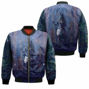 Anubis Egypt Pharaoh 3D Shirt 3D T Shirt Hoodie Sweater Bomber Jacket Model 340 Bomber Jacket