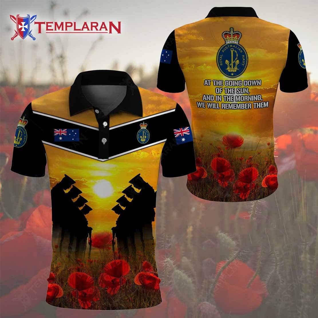 Anzac Day Lest We Forget Polo Shirt 3D Full Printing Anzac Day Lest We Forget Polo Shirt 3D Full Printing