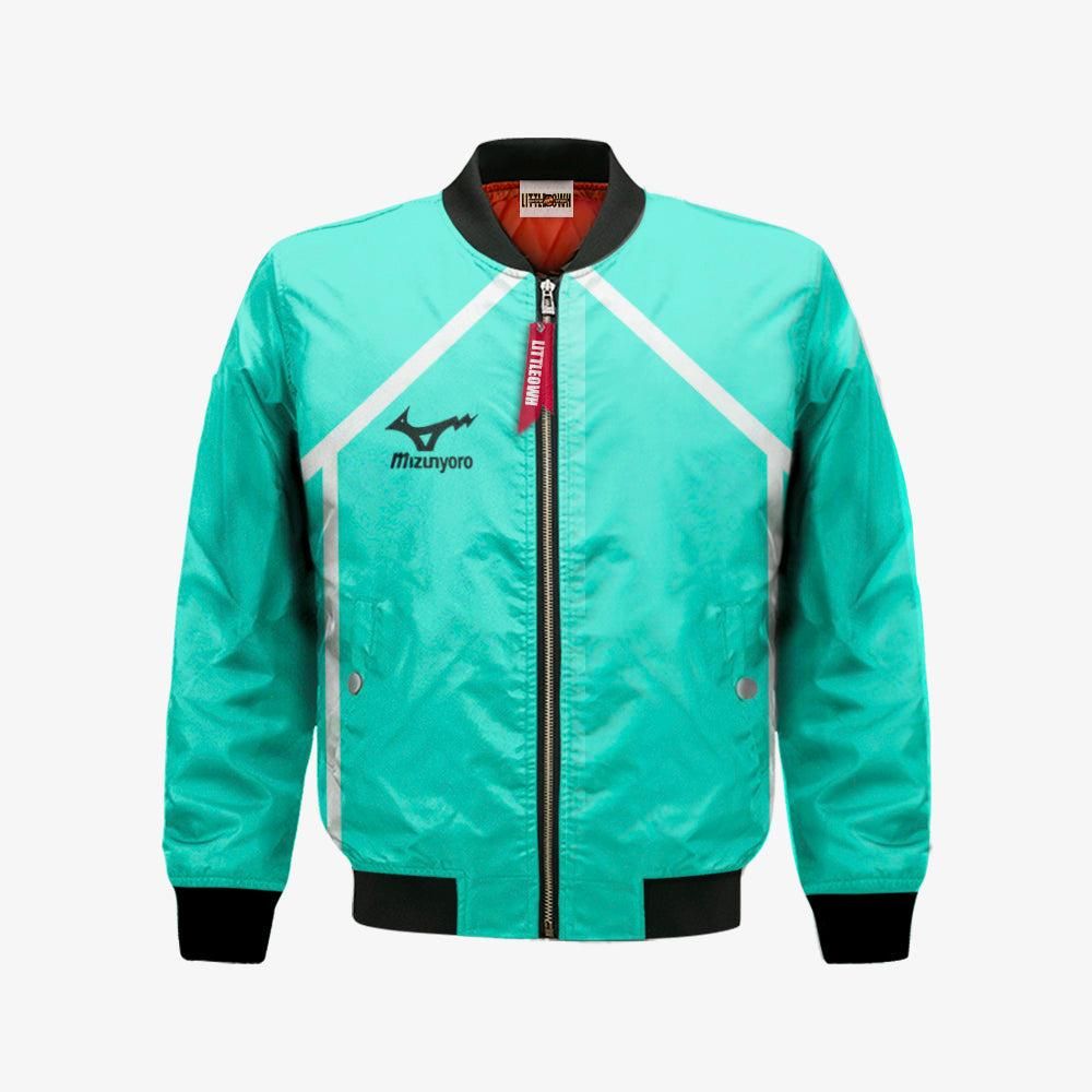 Aoba Johsai High Libero Bomber Jacket Custom Haikyuu Cosplay Costumes Bomber Jacket Aoba Johsai High Libero Bomber Jacket Custom Haikyuu Cosplay Costumes Bomber Jacket