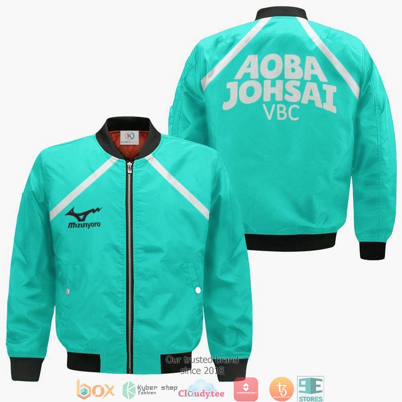 Aoba Johsai High Libero Haikyuu Anime 3D Bomber Jacket Aoba Johsai High Libero Haikyuu Anime 3D Bomber Jacket