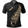 Aotearoa New Zealand Polo Shirt - Maori Silver Fern Gold A10