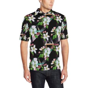 Apple Blossom Pattern Print Design Ab07 Men Polo Shirt
