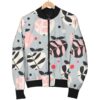 Apple Print Pattern Women Casual Bomber Jacket