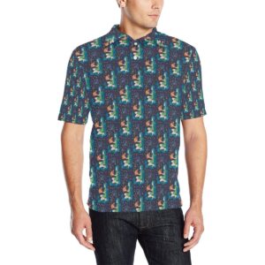 Aquarius Zodiac Pattern Print Design 03 Men Polo Shirt