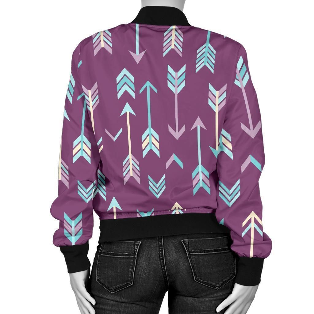 Archery-Print-Pattern-Women-Casual-Bomber-Jacket-2