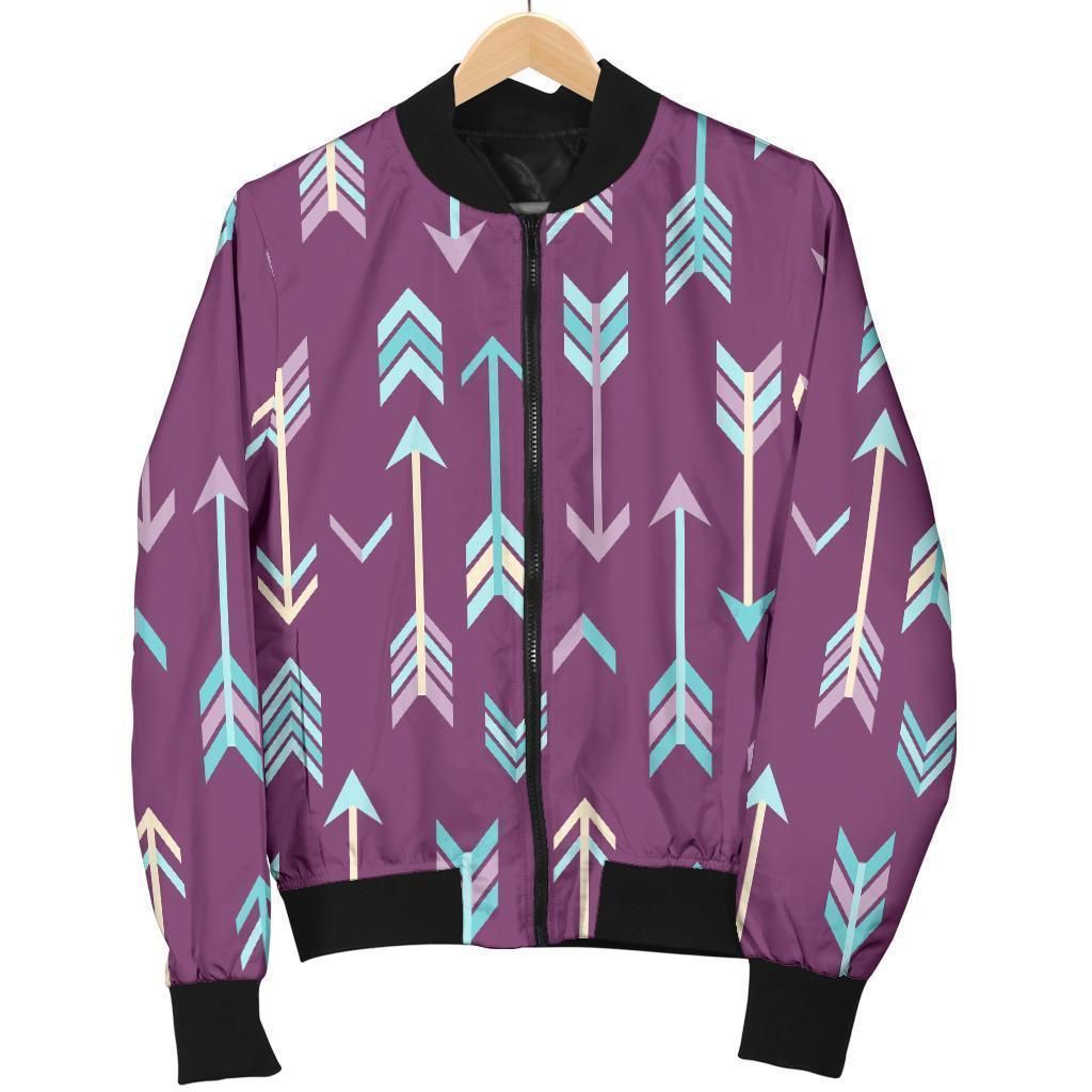 Archery Print Pattern Women Casual Bomber Jacket Archery Print Pattern Women Casual Bomber Jacket