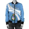 Argentina Coat Of Arms Women Bomber Jacket Cricket Bomber Jacket