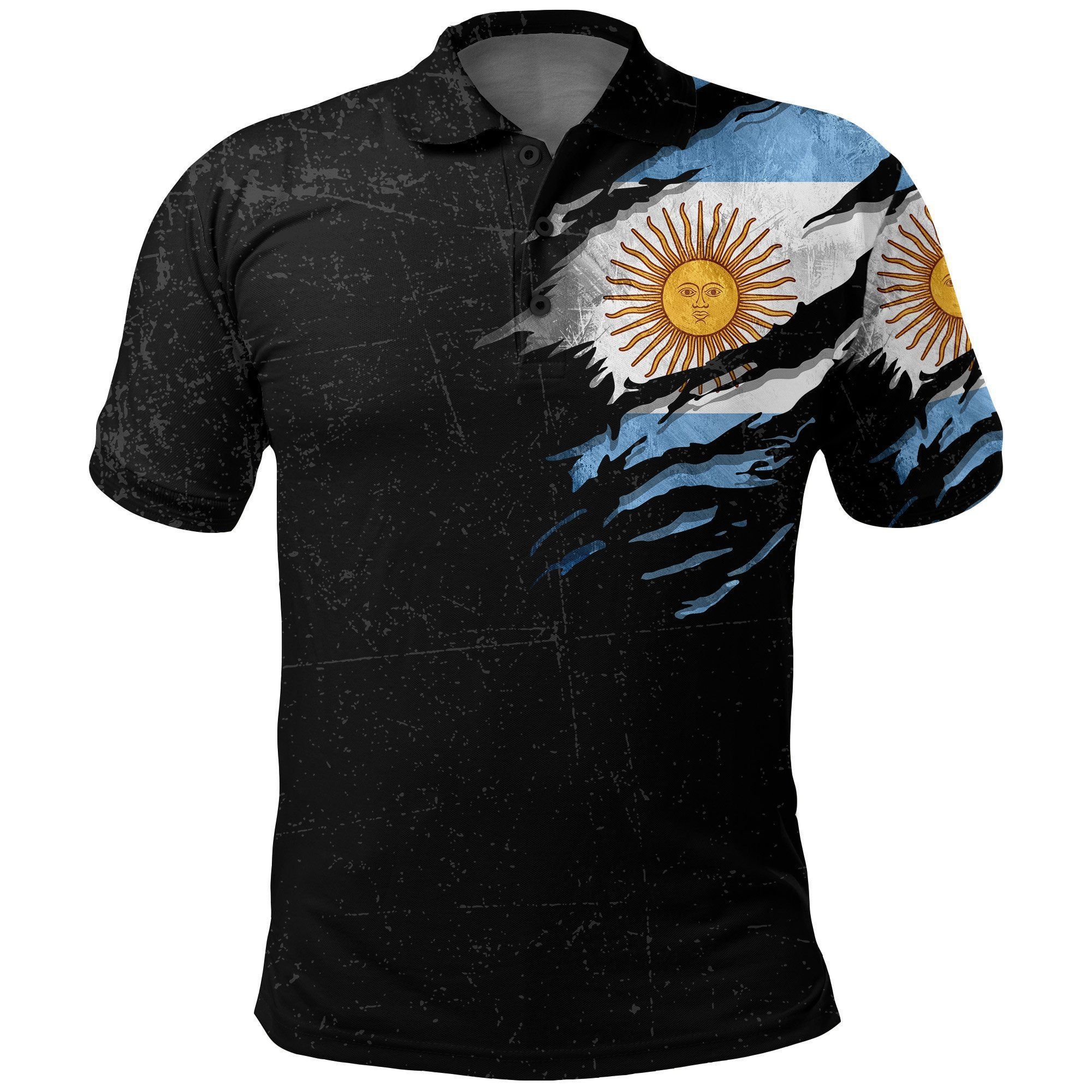 Argentina In Me Polo Shirt - Special Grunge Style A31 Argentina In Me Polo Shirt - Special Grunge Style A31