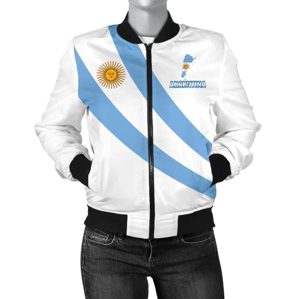 Argentina Special Flag Women's Bomber Jacket A7 Bomber Jacket Argentina Special Flag Women's Bomber Jacket A7 Bomber Jacket