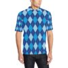 Argyle Blue Pattern Print Design 02 Men Polo Shirt