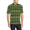 Argyle Green Pattern Print Design 01 Men Polo Shirt