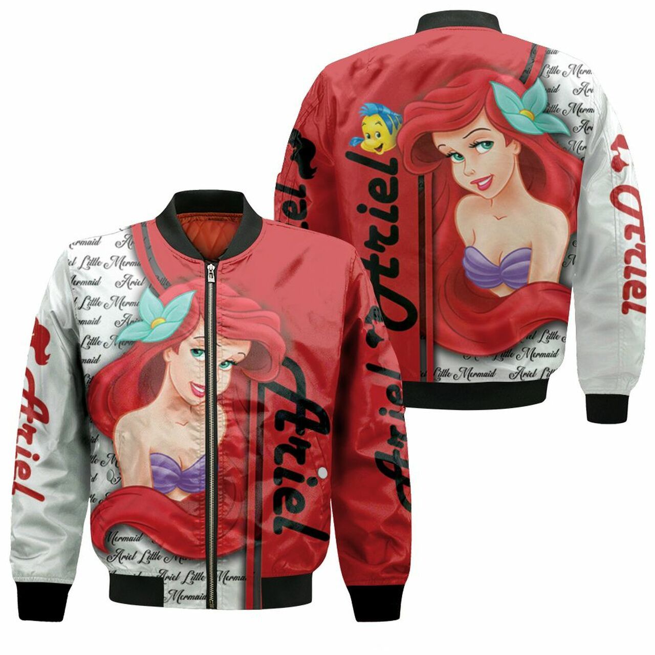 Ariel Little Mermaid Cartoon 3D T Shirt Hoodie Sweater Jersey Bomber Jacket Model 350 Bomber Jacket Ariel Little Mermaid Cartoon 3D T Shirt Hoodie Sweater Jersey Bomber Jacket Model 350 Bomber Jacket