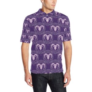 Aries Zodiac Pattern Print Design 02 Men Polo Shirt
